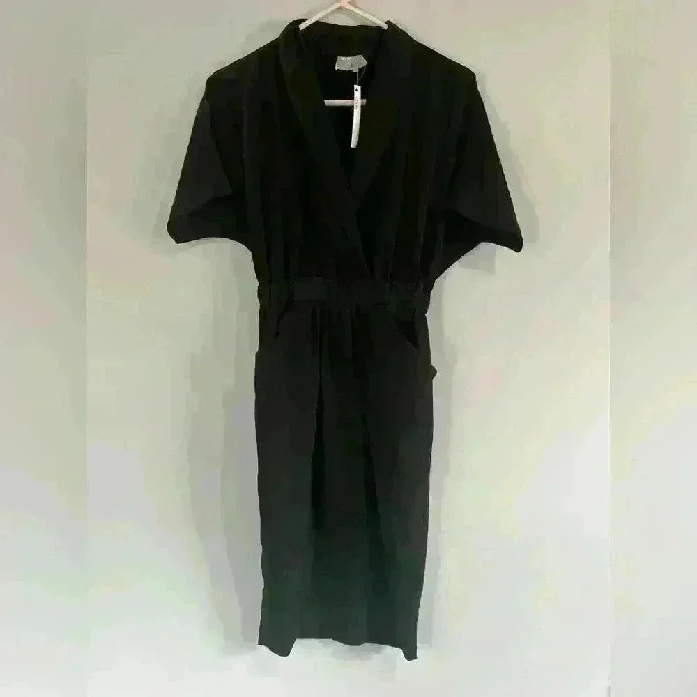 ASOS wrap neck cinched waist dress with pockets. Size 4
